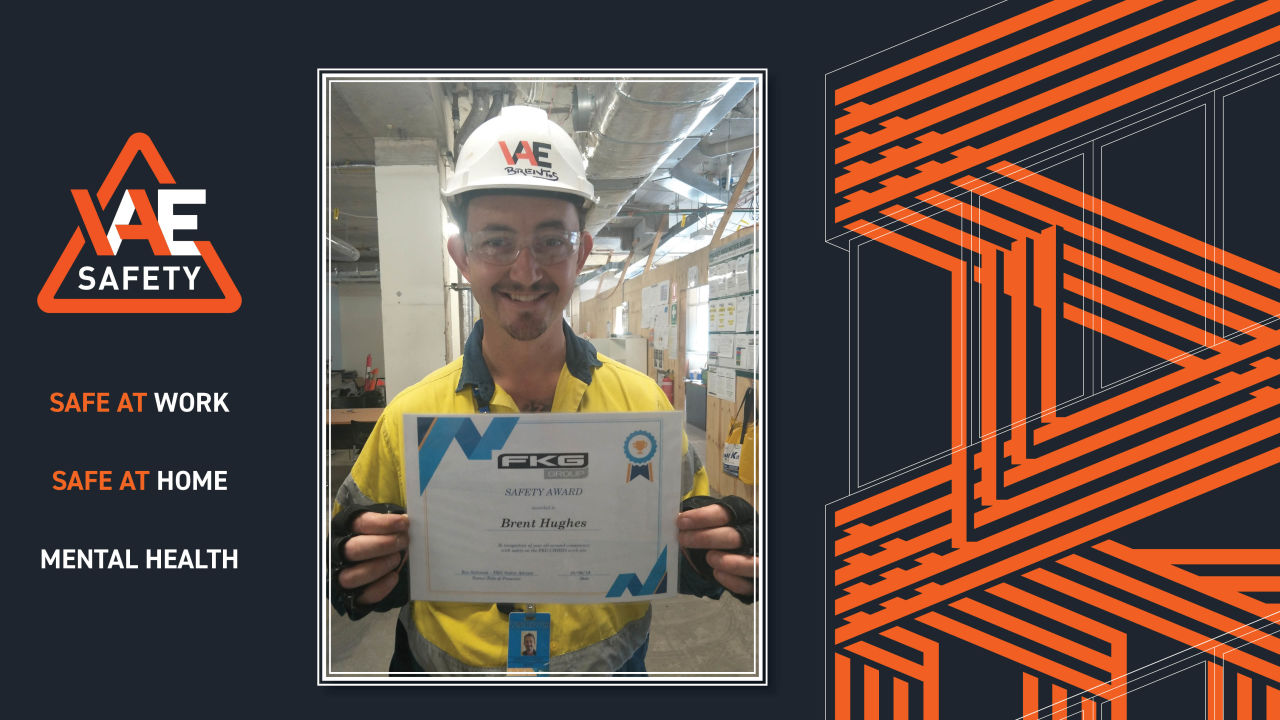 Brent Hughes receives The FKG Group Safety Award